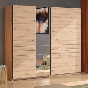Ντουλάπα Συρόμενη VEYMONT 245 OG με Καθρέπτη Artisan Oak 245x61x218εκ. 245x61x218 εκ.