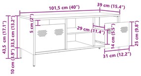 ΈΠΙΠΛΟ ΤΗΛΕΟΡΑΣΗΣ ΜΟΥΣΤΑΡΔΙ 101,5X39X43,5 ΑΤΣΑΛΙ ΨΥΧΡΗΣ ΈΛΑΣΗΣ 851301