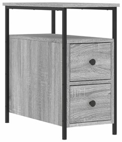 vidaXL Κομοδίνο Γκρι Sonoma 30 x 60 x 60 εκ. από Επεξεργασμένο Ξύλο