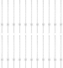 vidaXL Στύλος Περιφράξεων 22 pcs Ασημί 120 cm Ατσάλι