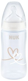 Μπιμπερό Σιλικόνης First Choice Plus 10741940 Temperature Control 300ml 6-18 Μηνών White Nuk 300ml Polypropylene