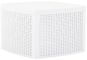48774 vidaXL Βοηθητικό Τραπέζι Λευκό 54 x 54 x 36,5 εκ. Πλαστικό Λευκό, 1 Τεμάχιο