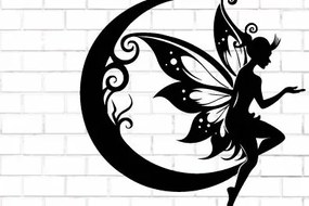 Intra απο ξύλο plywood 3mm-4mm πάχος - Fairy and Moon Wall Art Laser Cut Δίασταση 40x50 cm INTRAFABR-122528463