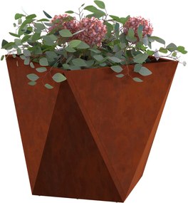 vidaXL Γλάστρα 2 τμχ. Σκ rusty 50 x 50 x 50 cm