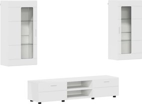 vidaXL Σετ επίπλου τηλεόρασης FLORIN 3 pcs Λευκό Επεξεργασμένο ξύλο