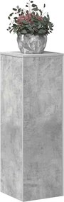 vidaXL Βάσεις Φυτών Γκρι Σκυρ. 33x33x100 εκ. Επεξεργασμένο Ξύλο