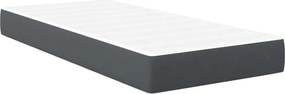 vidaXL Στρώμα Κρεβατιού με στρώμα Γκρι 80 x 200 cm ύφασμα