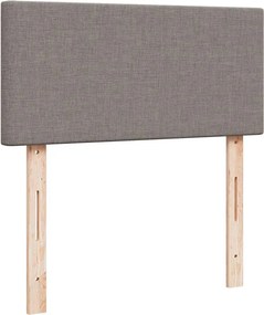 vidaXL Κρεβάτι Boxspring με Στρώμα Taupe 90x200 εκ. Υφασμάτινο