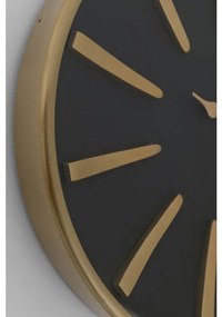 Ρολόι Τοίχου Charm Μαύρο - Χρυσό 41x41 εκ. 41x5x41εκ - Μαύρο