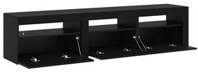 vidaXL Έπιπλα τηλεόρασης 2 pcs Μαύρη δρυς 180 x 35 x 40 εκ