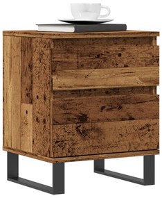 Κομοδίνα 2 τεμάχια Παλιό ξύλο 40x35x50 cm Κατασκευασμένο ξύλο - Καφέ
