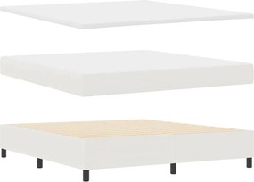 vidaXL Κρεβάτι με ελατήρια Κρέμα και Λευκό 180 x 200 cm