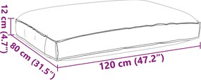vidaXL Μαξιλάρι Βασιλικό Μπλε 120 x 80 x 12 cm Ύφασμα Όξφορντ