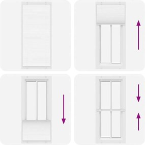vidaXL Πλισέ περσίδα Λευκό 90x200 cm Πλάτος υφάσματος 89,4 cm