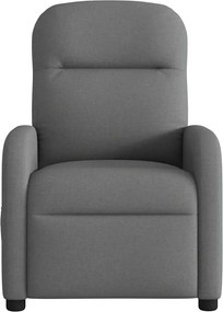 vidaXL Πολυθρόνα Ανακλινόμενη Ηλεκτρική Σκούρο Γκρι Υφασμάτινη