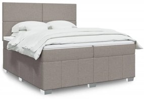 ΚΡΕΒΑΤΙ BOXSPRING ΜΕ ΣΤΡΩΜΑ TAUPE 200X200 ΕΚ. ΥΦΑΣΜΑΤΙΝΟ 3291772