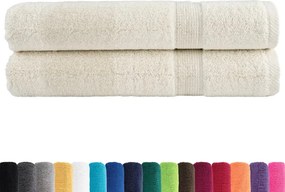 vidaXL Πετσέτες Σάουνας SOLUND 2Τεμ. Κρεμ 80x200 εκ. 600 γρ/μ²