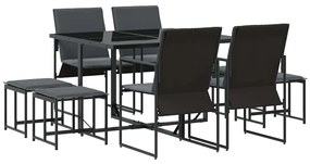 vidaXL Σετ κηπουρικής , 10 τεμαχίων με μαξιλάρια, ατσάλι και Textilene.