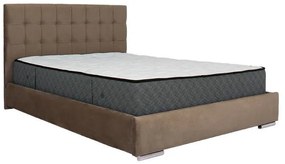 Επενδυμένο Κρεβάτι New Cagliari Fylliana Μπέζ - Καφέ 160x200 εκ. 167x214x115 εκ.