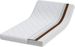 vidaXL Στρώμα Λευκό 80 x 160 cm Ζακάρ ύφασμα