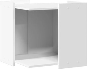 vidaXL Τουαλέτα Γάτας Περίφραξη Λευκό 53x53x51 εκ. Επεξεργασμ. Ξύλο