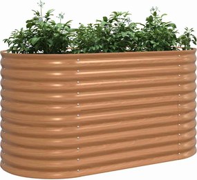 vidaXL Ανεβασμένο Κρεβάτι Καφέ 160 x 80 x 81 cm Ατσάλι