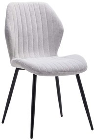 Καρέκλα Fersity 101-000087 48x56,5x85,5cm White-Black Μέταλλο,Ύφασμα
