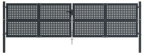 vidaXL Πύλη Κήπου Ανθρακί 400 x 125 εκ. Ατσάλινη