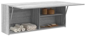 Ντουλάπι τοίχου μπάνιου Γκρι Sonoma 100x25x40 cm