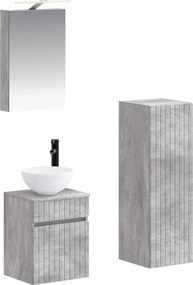 vidaXL Σετ Επίπλων Μπάνιου 4 pcs Γκρι Σκυροδέματος