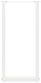 vidaXL Πόδια Κονσόλας σε Σχήμα U 2 τεμ. Λευκά 28x(72-73) εκ. Ατσάλι