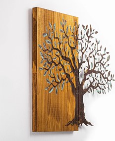 Decorative Wooden Wall Accessory Mysterious Tree - 371-A Multicolor