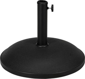 Βάση ομπρέλας, βάση ομπρέλας, 3 προσαρμογείς, ρυθμιζόμενη, τσιμέντο, 25 kg, Μαύρο
