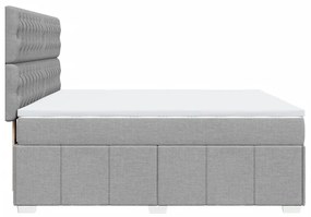 ΚΡΕΒΑΤΙ BOXSPRING ΜΕ ΣΤΡΩΜΑ ΑΝΟΙΧΤΟ ΓΚΡΙ 180X200 ΕΚ. ΥΦΑΣΜΑΤΙΝΟ 3294054