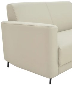 Καναπές τριθέσιος Sidica pakoworld PU σε μπεζ απόχρωση 185x82x81εκ