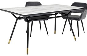 Τραπέζι South Beach Μαύρο-Λευκό 160x90x75εκ - Μαύρο