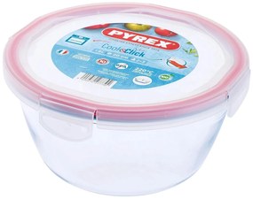Γυάλινο Δοχείο Τροφίμων Cook & Click Pyrex με καπάκι, χωρητικότητα 1.6lt και διαστάσεις 20x20x9cm