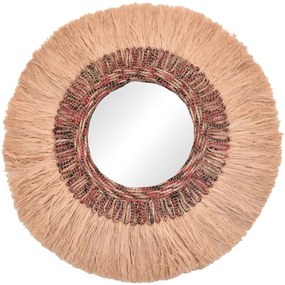 Καθρέπτης Τοίχου Paranome 339-000034 Φ115cm Natural Inart Seagrass