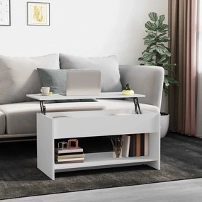 vidaXL Τραπεζάκι Σαλονιού Λευκό 102 x 50 x 52,5 εκ. Επεξεργασμένο Ξύλο