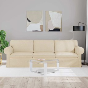 vidaXL Καναπές Κρεμ 245 x 82 x 80 εκ ύφασμα