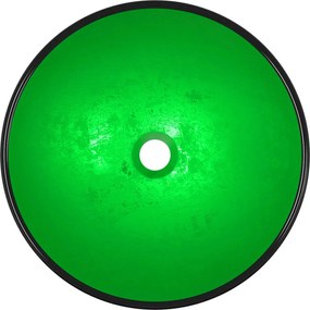 vidaXL Νιπτήρας Πράσινος 42 x 14 εκ. από Ψημένο Γυαλί