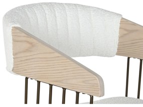 Καρέκλα Τραπεζαρίας Home ESPRIT Λευκό πολυεστέρας Ξύλο 51 x 55 x 76,5 cm