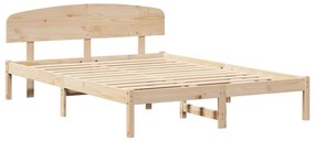 vidaXL Σκελετός Κρεβατιού Καφέ 160 x 200 cm Μασίφ ξύλο πεύκου