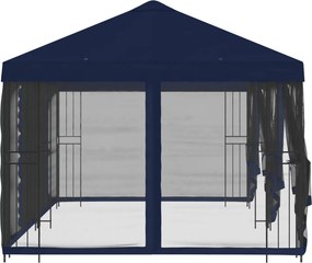 vidaXL Κιόσκι με Πλαϊνές Τοίχους 6 x 3 m Μπλε Πολυεστέρας και Χάλυβας