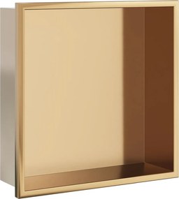 vidaXL Εσοχή Ντους Βουρστ. Χρυσό 32x32x9 εκ. Αν. Ατσάλι