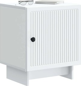 vidaXL Κομοδίνο Λευκό 43 x 34,5 x 50 εκ Επεξεργασμένο Ξύλο