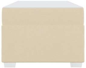 vidaXL Σκελετός Κρεβατιού Κρεμ 90 x 190 cm ύφασμα