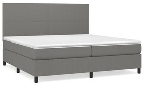 ΚΡΕΒΑΤΙ BOXSPRING ΜΕ ΣΤΡΩΜΑ ΣΚΟΥΡΟ ΓΚΡΙ 200X200 ΕΚ. ΥΦΑΣΜΑΤΙΝΟ 3141642