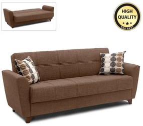 Καναπές - Κρεβάτι Με Αποθηκευτικό Χώρο Jason 0096292 216x85x91cm Dark Brown
