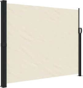 vidaXL Σκίαστρο Πλαϊνό Συρόμενο Κρεμ 160 x 600 εκ.